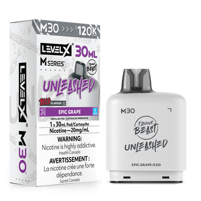 Epic Grape Iced Flavour Beast Unleashed Level X M30 Series Pod