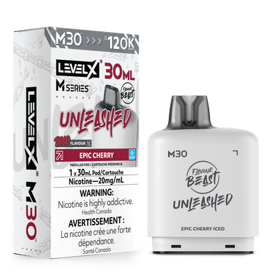 Epic Cherry Iced Flavour Beast Unleashed Level X M30 Series Pod