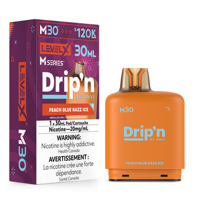 Peach Blue Razz Ice Drip'n Level X M30 Series Pod