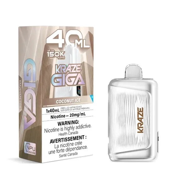 Coconut Ice - Kraze Giga Disposable, Nicotine: 20mg