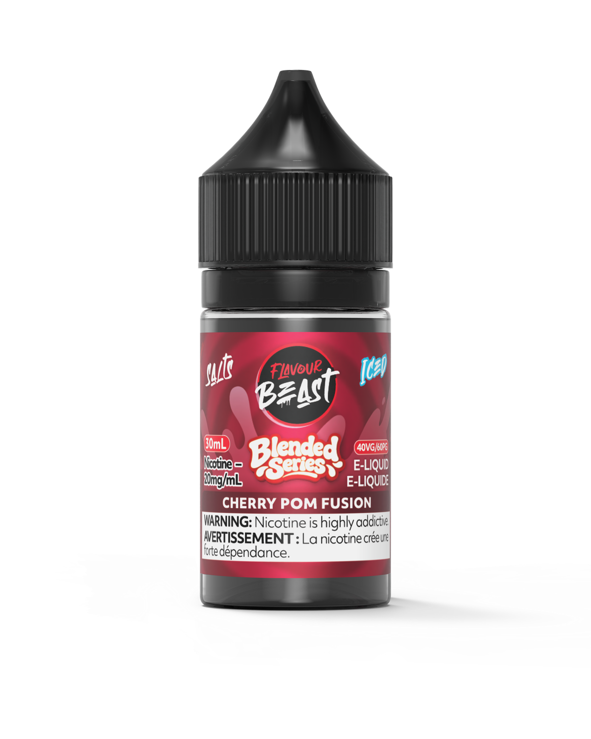 Blended Cherry Pom Fusion Iced by Flavour Beast Salt, Nicotine: 20mg, Size: 30ml