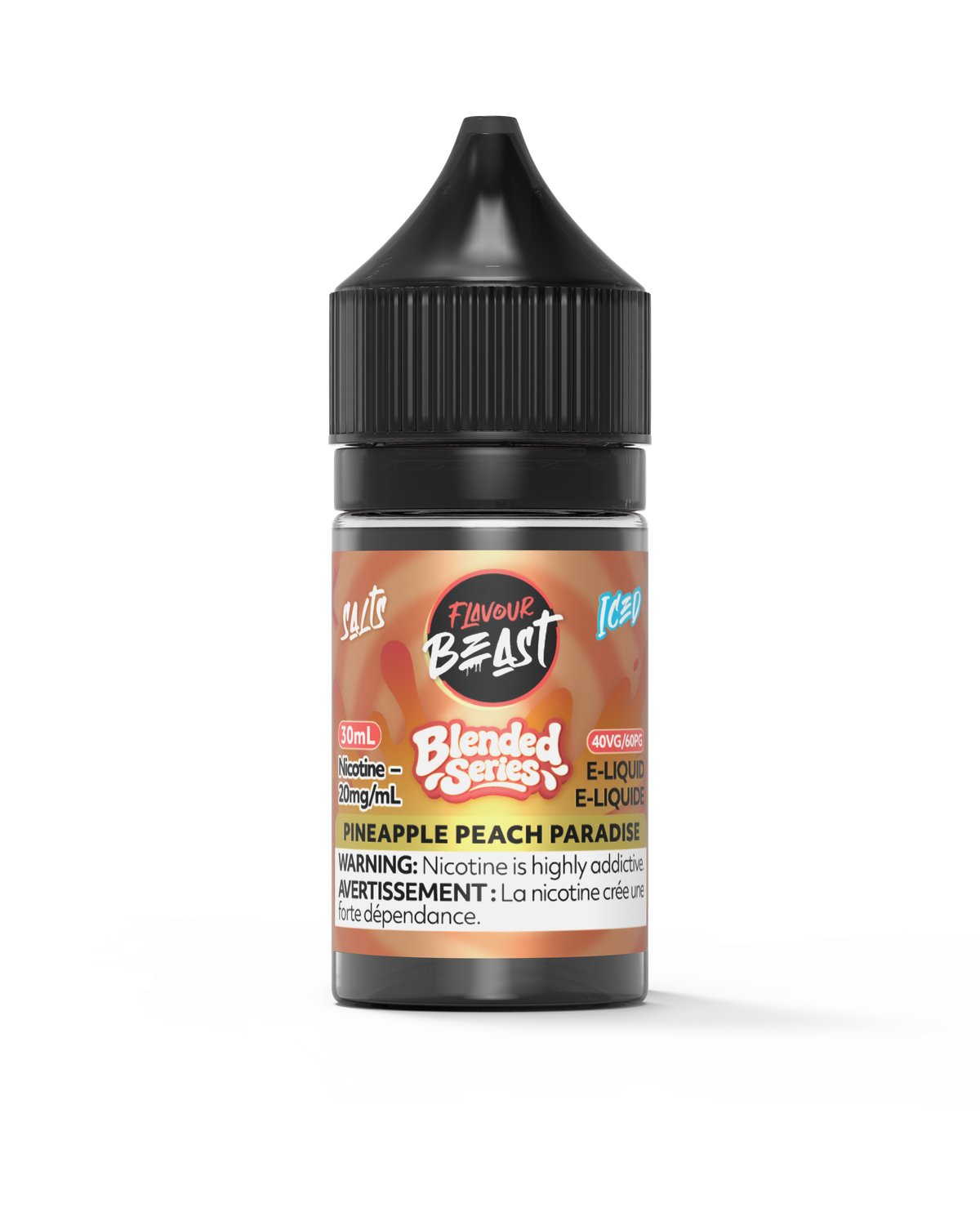 Blended Pineapple Peach Paradise Iced by Flavour Beast Salt, Nicotine: 20mg, Size: 30ml