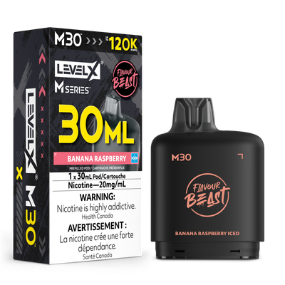 Banana Raspberry Iced Flavour Beast Level X M30 Series Pod