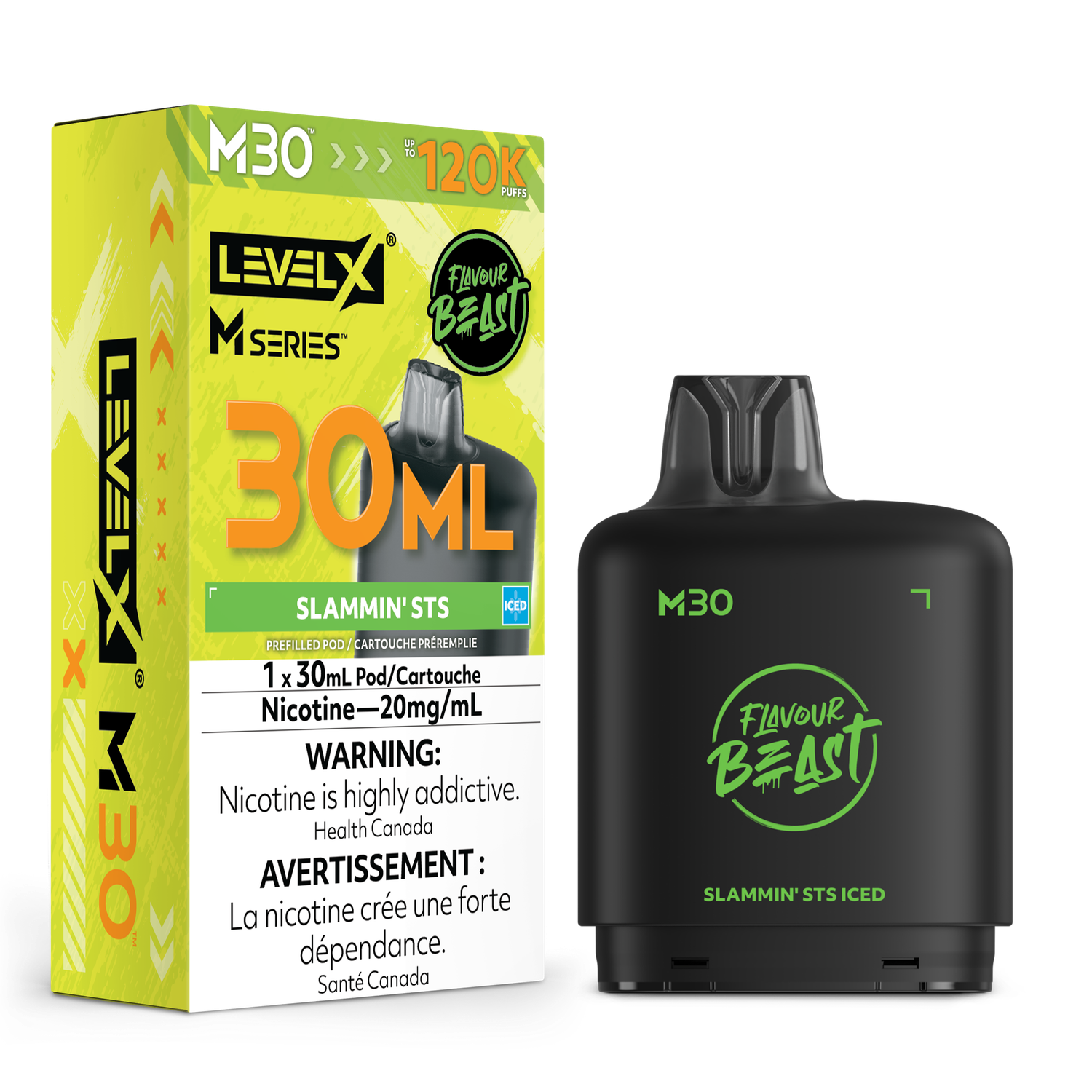 Slammin' STS Iced Flavour Beast Level X M30 Series Pod, Nicotine: 20mg