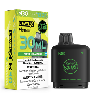 Super Spearmint Iced Flavour Beast Level X M30 Series Pod