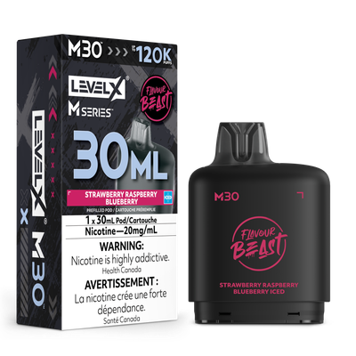 Strawberry Raspberry Blueberry Iced Flavour Beast Level X M30 Series Pod