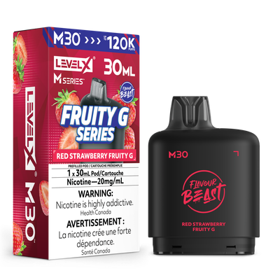 Red Strawberry Fruity G Flavour Beast Level X M30 Series Pod