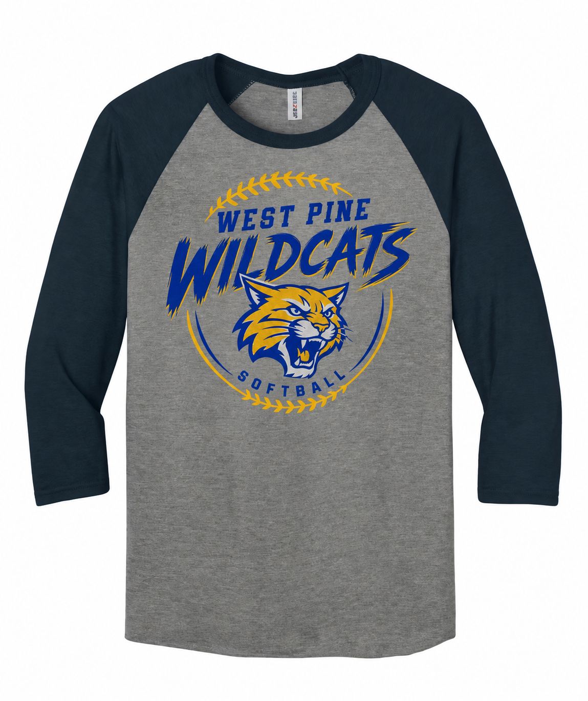 West Pine Wildcats Softball Raglan