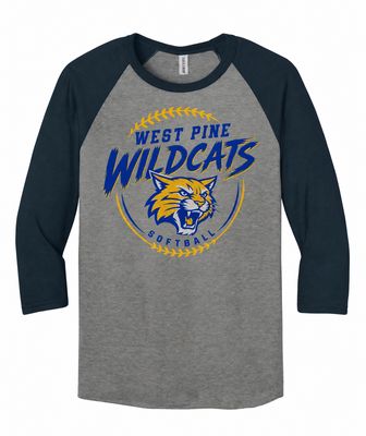 West Pine Wildcats Softball Raglan