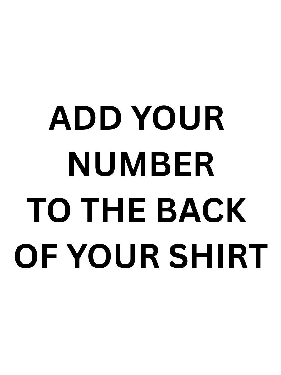 Add Number to Back of Tee or Hoodie