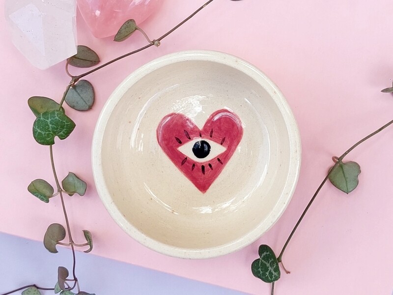 Cuenco corazón ojito ♥  