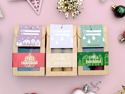 Velitas de miel navideñas x2 (verde/rojo)