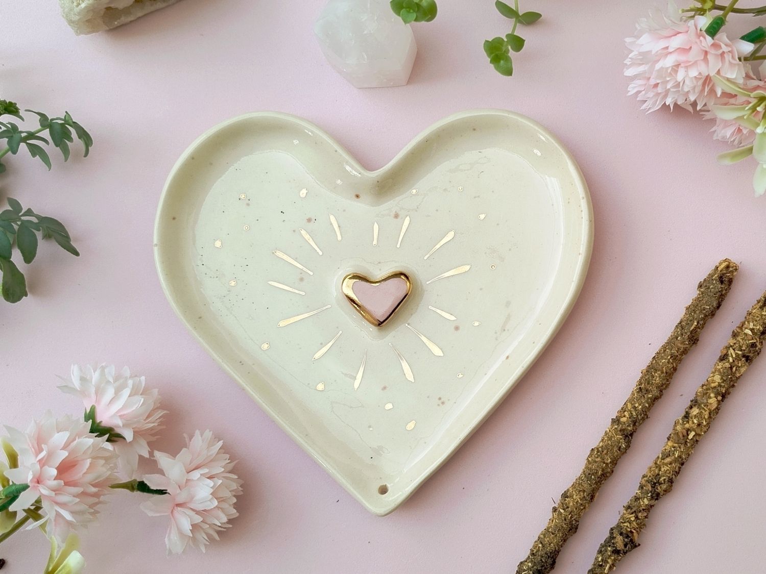Platito corazón oro