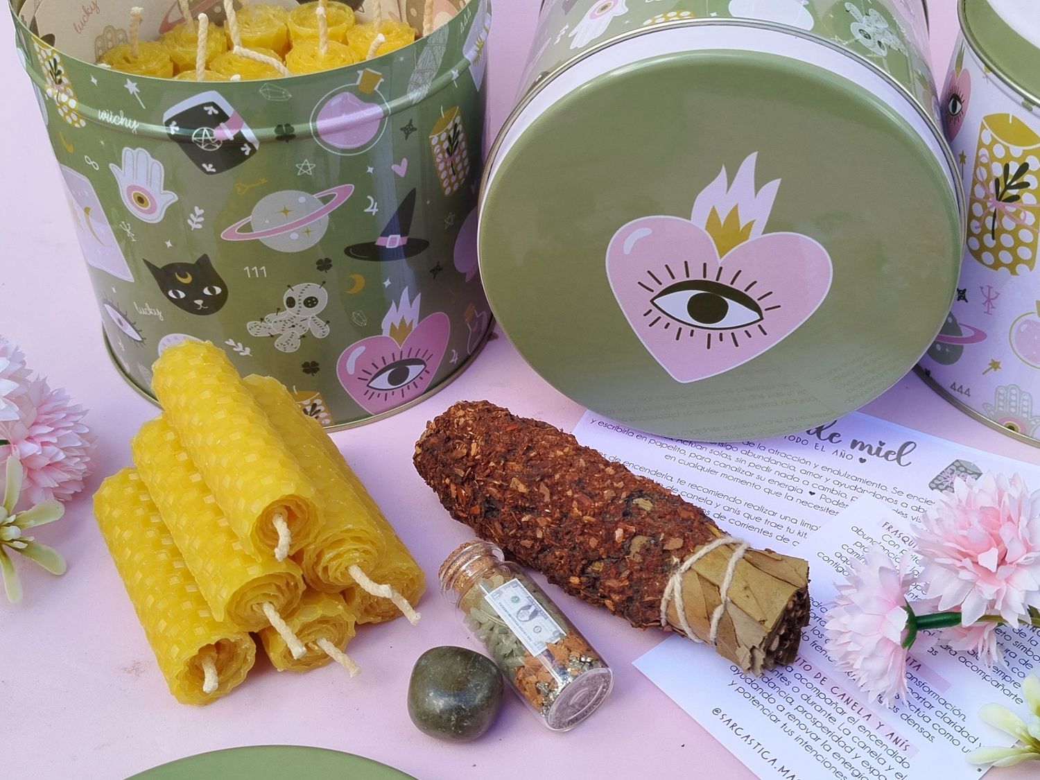 Velitas de miel para todo el año (lata verde)