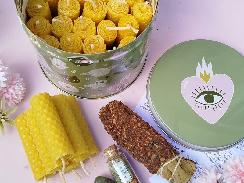 Velitas de miel para todo el año (lata verde)