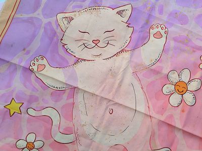 Pañito de tarot tapiz - Michi flotando