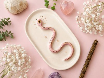 Bandejita serpiente rosa y oro PREVENTA
