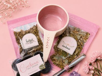Kit para sahumar cuenco mango rosa