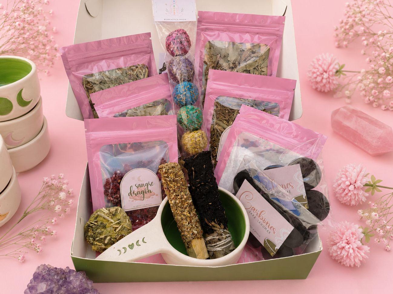 Kit para sahumar VIP 🌟 cuenco mango verde