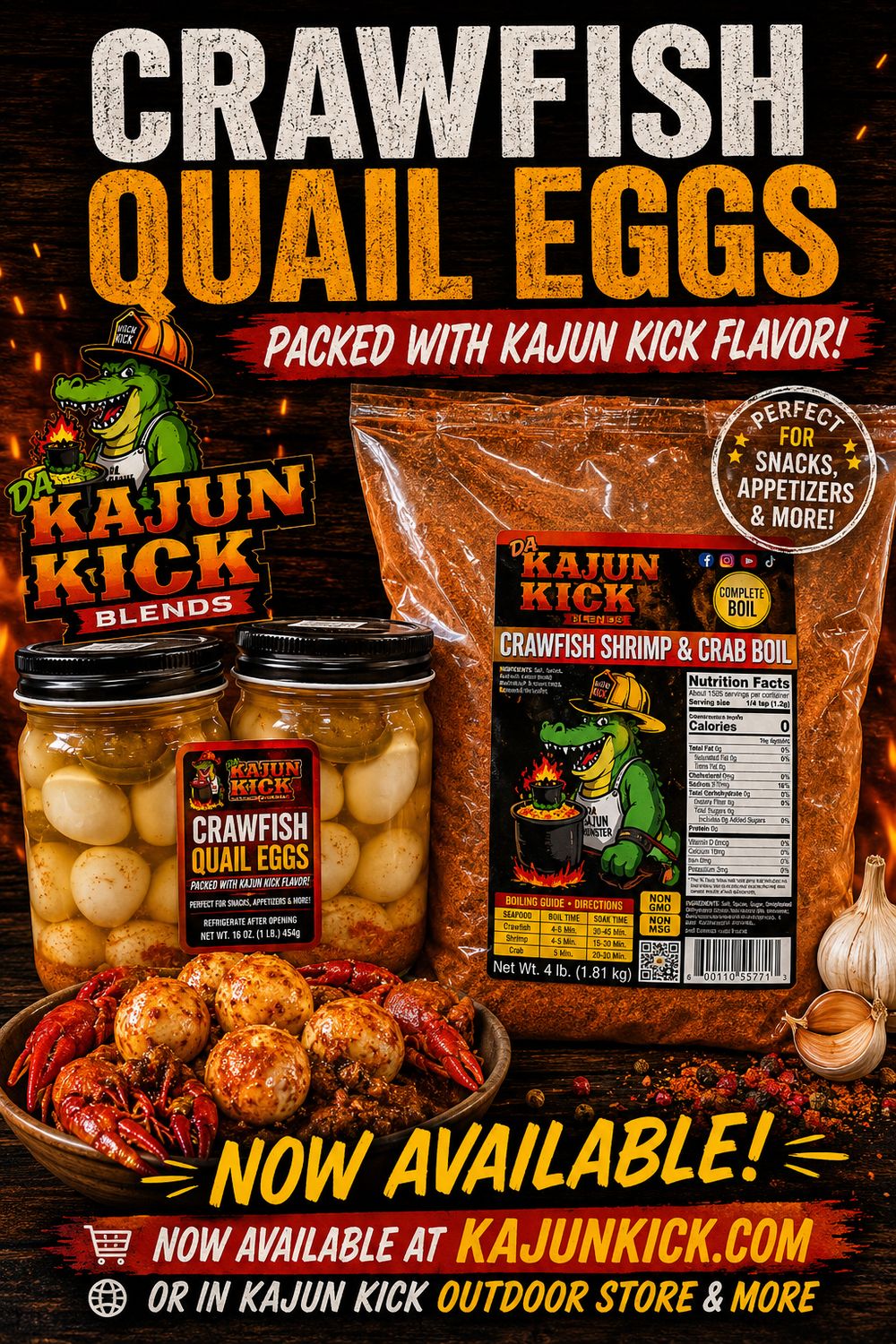 Quail egg (crawfish Boil)