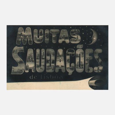 Postal do Tipo Gruss - Muitas Saudações de Lisboa