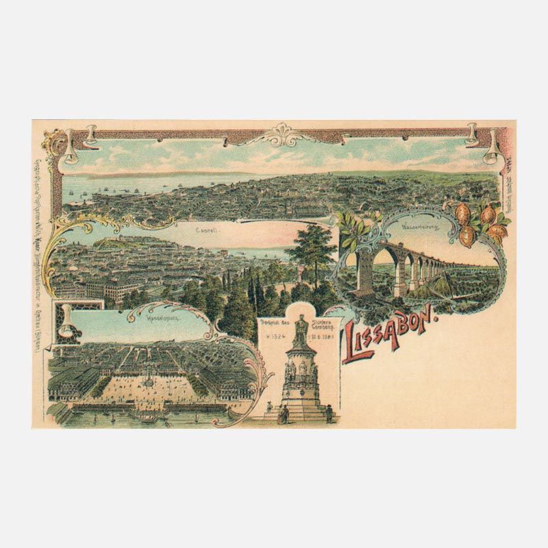 Postal do Tipo Gruss – Lissabon