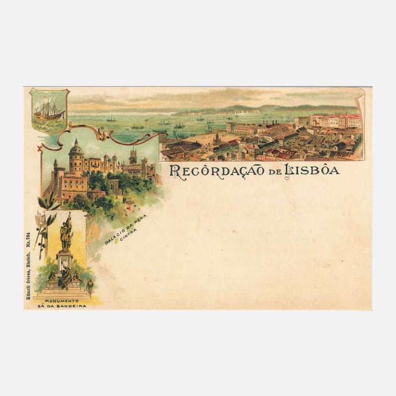 Postal do Tipo Gruss - Recordação de Lisboa