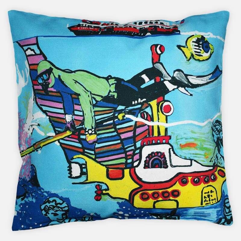 Cushion Cover “Submarine” by Marisa Noblejas Cushion Cover “Submarine” by Marisa Noblejas