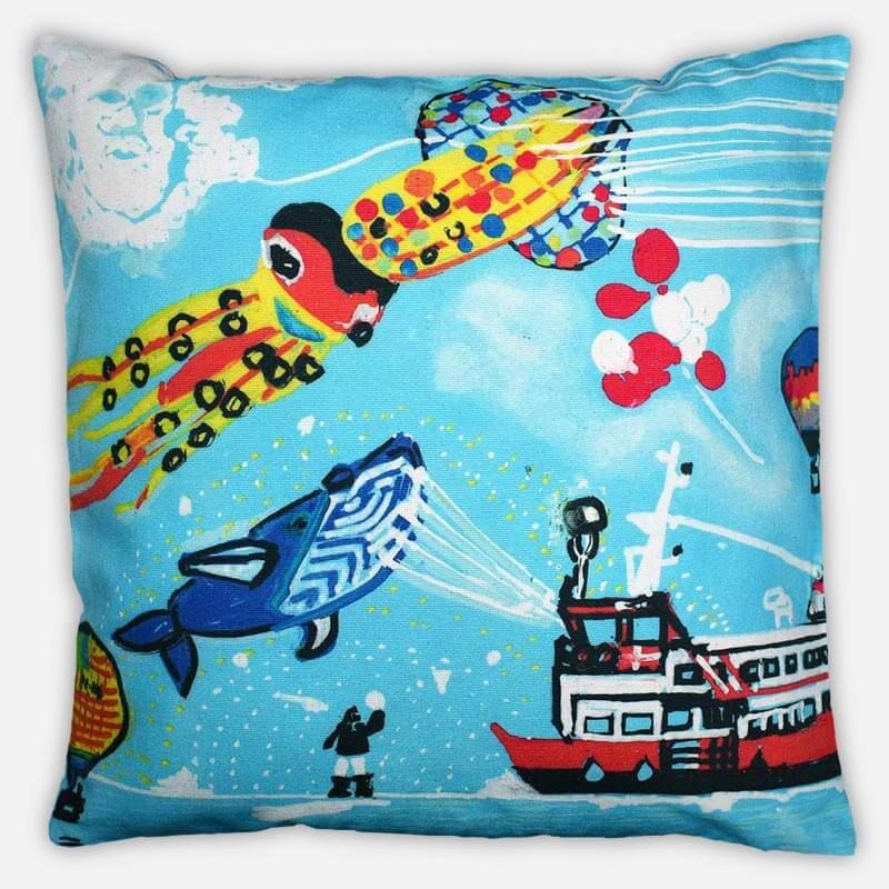 Cushion Cover “Squid” by Marisa Noblejas Cushion Cover “Squid” by Marisa Noblejas