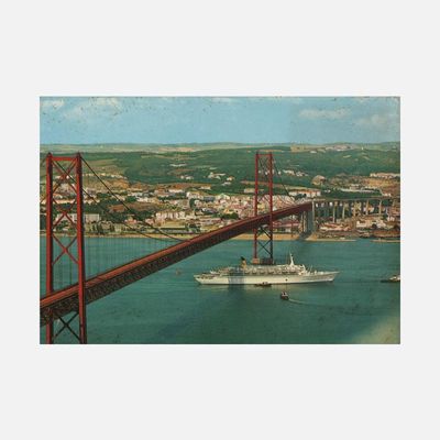 Typical Postcard from Lisbon – 25 de Abril Bridge