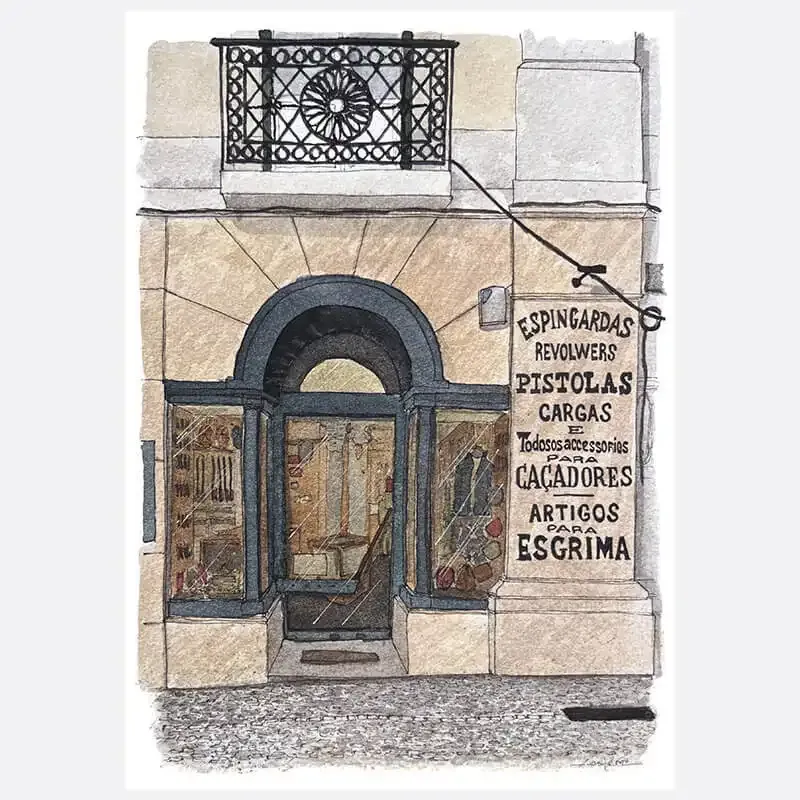 Pintura Espingardaria Central A. Montez de Luísa Petiz