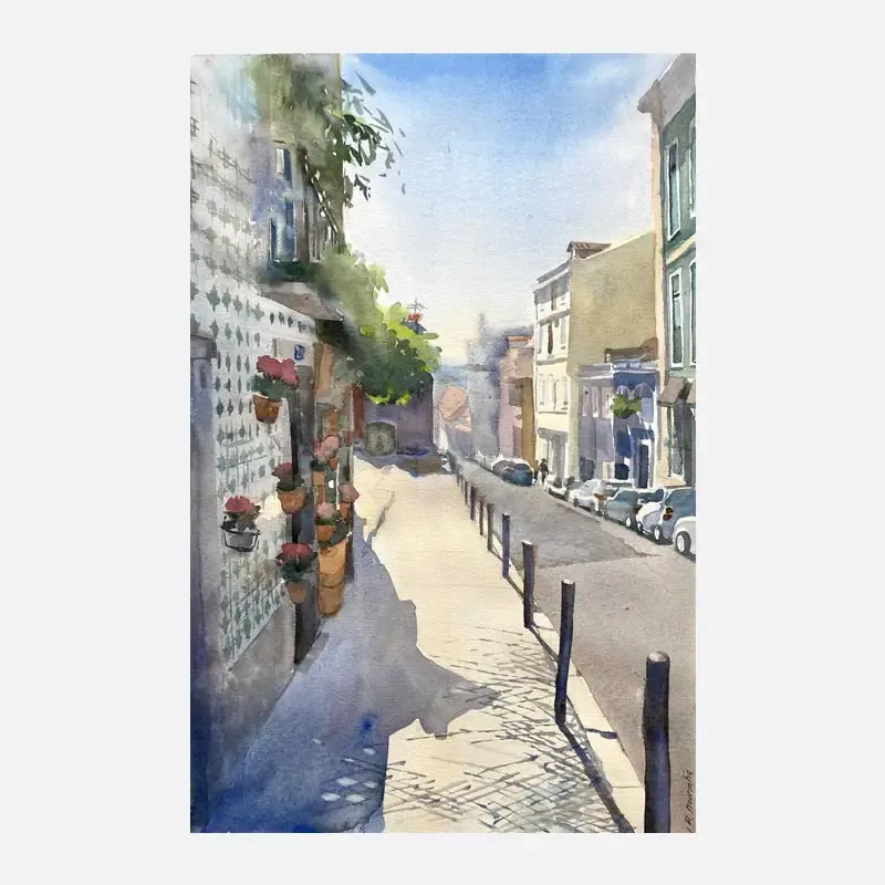 Pintura Rua de O Século de Jolanta Rikveile Mourinha