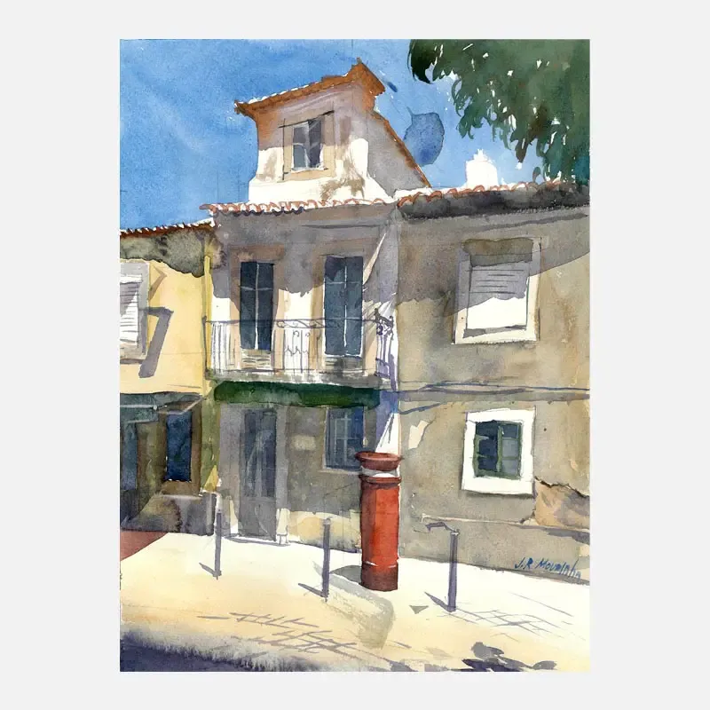 Pintura O Bairro de Carnide de Jolanta Rikveile Mourinha Pintura O Bairro de Carnide de Jolanta Rikveile Mourinha