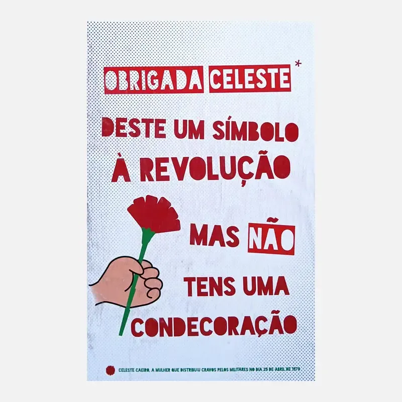 Cartaz “Obrigada Celeste Caeiro” de Cristina Cartolina Cartaz “Obrigada Celeste Caeiro” de Cristina Cartolina