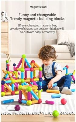 Educational Magnetic Building Blocks: Choose from 15pcs or 58pcs sets.