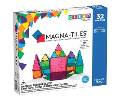MagnaTiles | Clear Colors | 32 Stuks