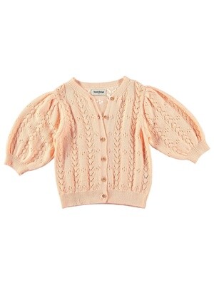 Tocoto Vintage | 3/4 Sleeve Openwork Jacket | Pink