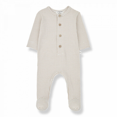 1+ In The Family | Nino Jumpsuit With Feet | Clay Ivory