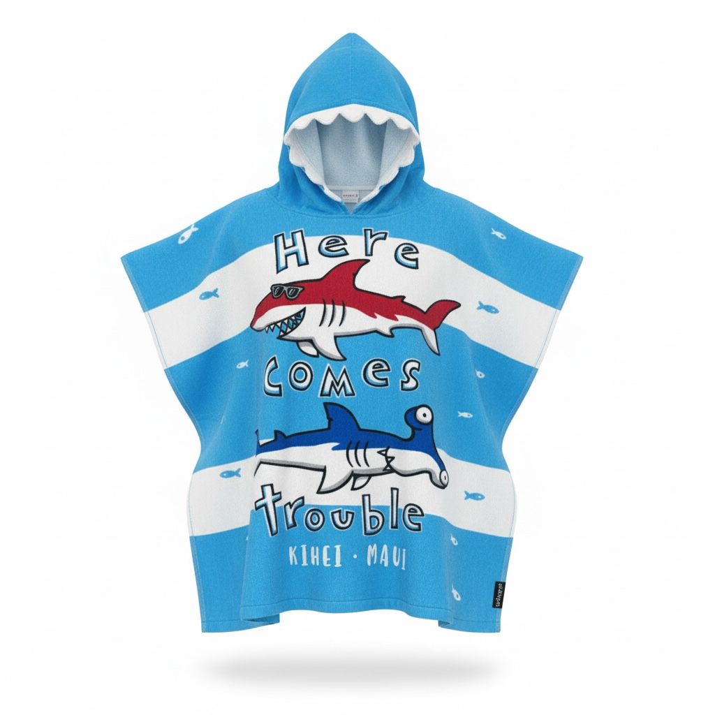 Boys Cape Towel Here Comes Trou