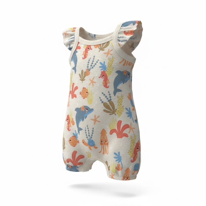 Baby Girls Playsuit Ocean Sunsh