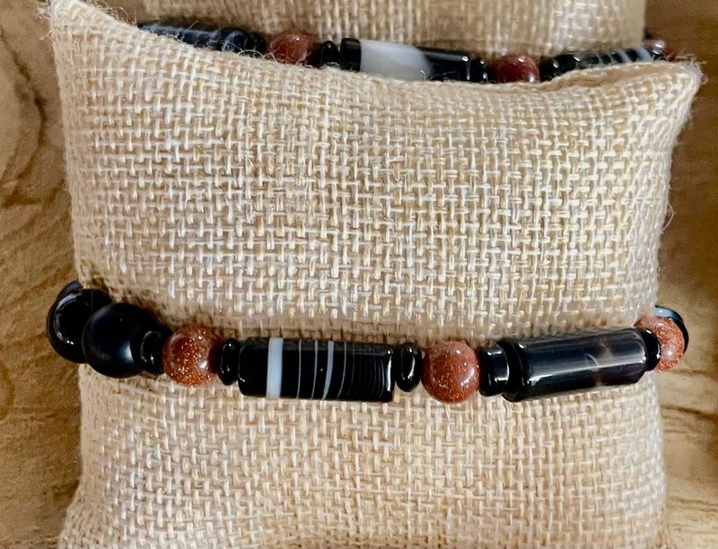 Men’s Sardonyx bar bracelet