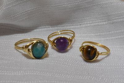 Hand Wrapped Wire rings