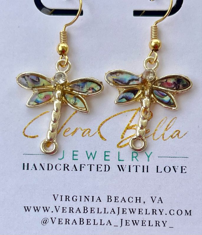 Dragonfly With Abalone Shell
