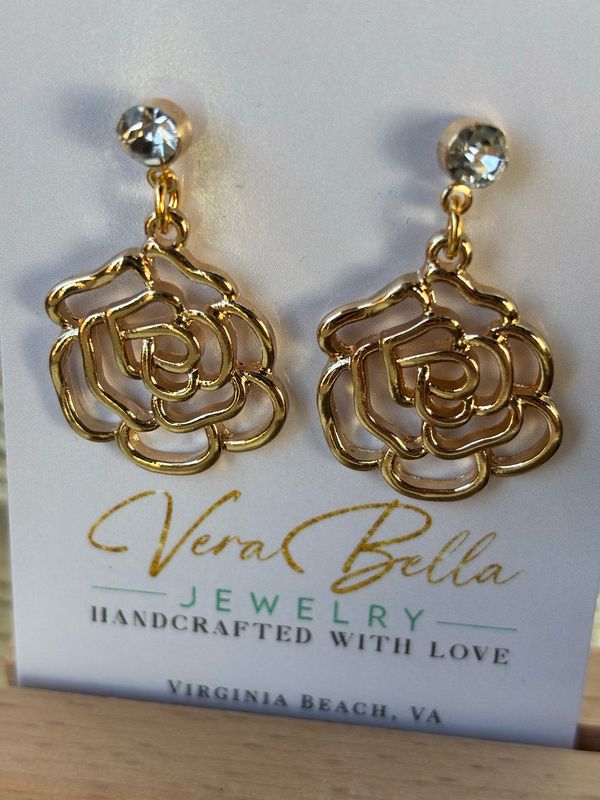 Rose Cutout Earrings