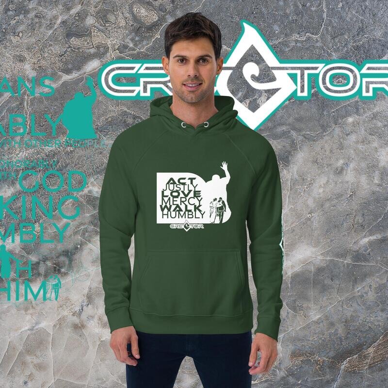 Act Love Walk Honourably Unisex eco raglan hoodie