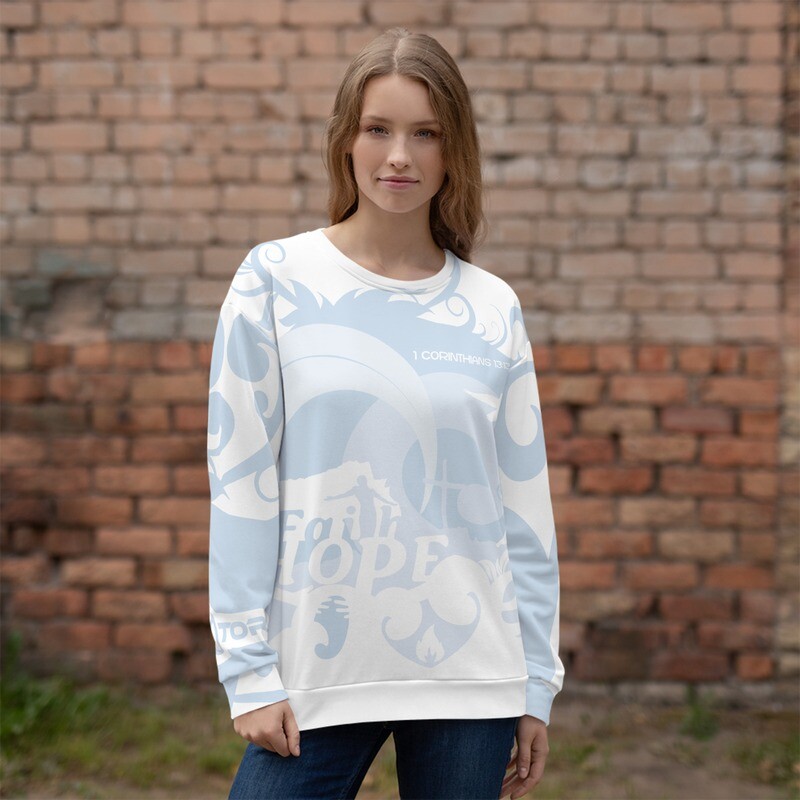 Faith Hope Love | Behold Blue | Unisex Sweatshirt 