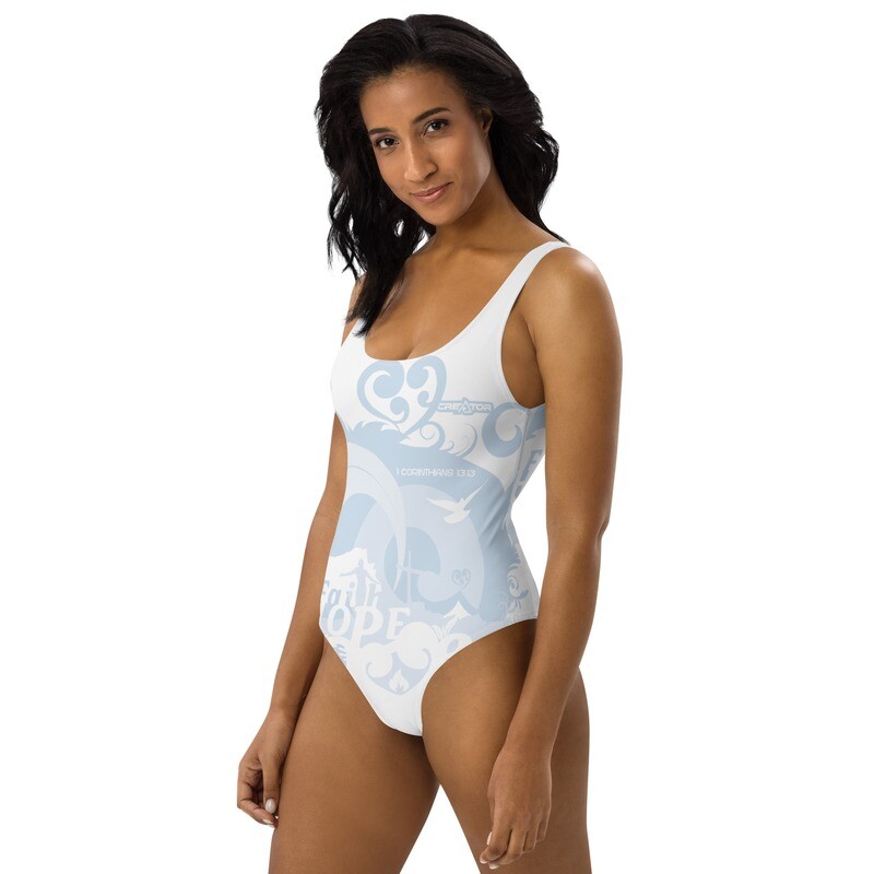 Faith Hope Love | Behold Blue | One-Piece Swimsuit 