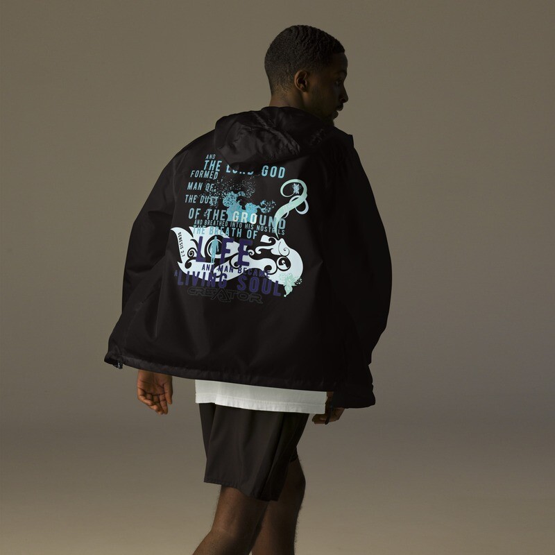 Created | In His Image | Unisex lightweight zip up windbreaker