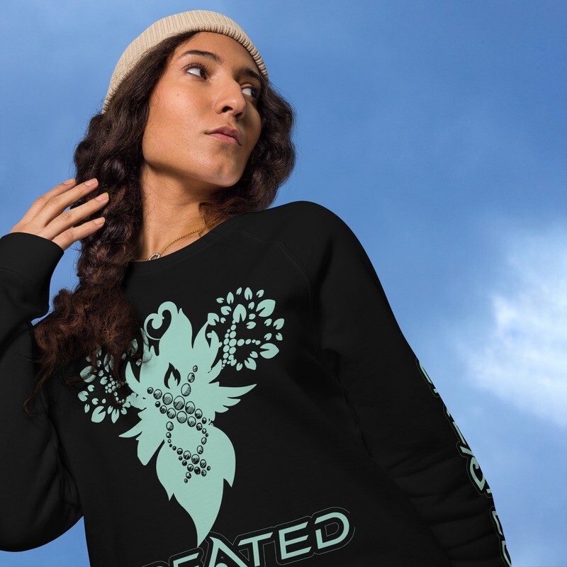 Created | Image | Unisex organic raglan sweatshirt 