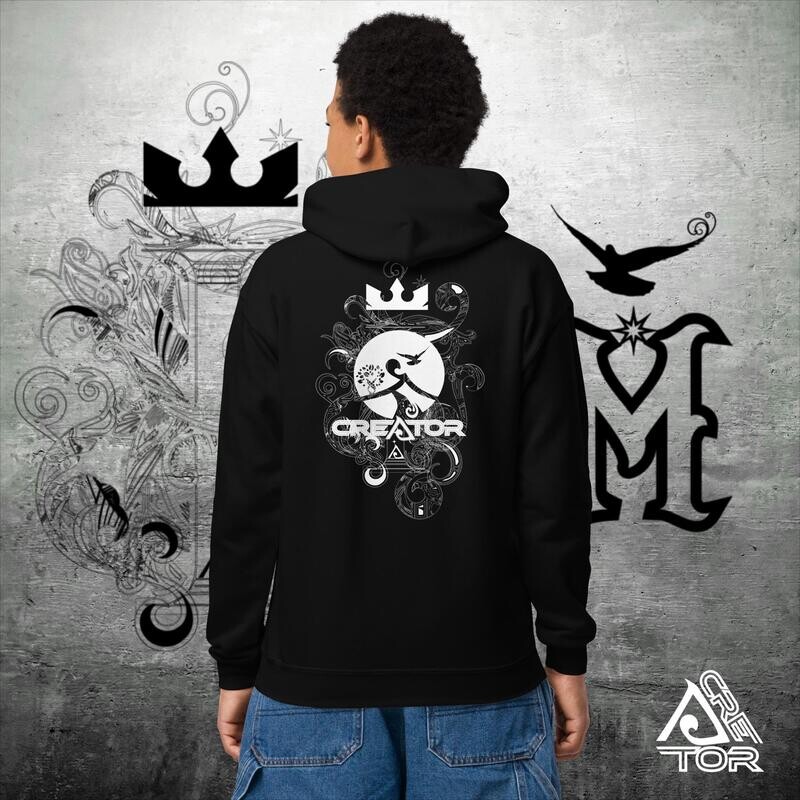I AM | Creator White | Youth heavy blend hoodie